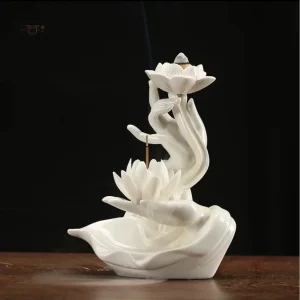 Accessoire de méditation : fontaine à encens lotus