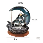 Fontaine à encens en forme de lune pour aromathérapie