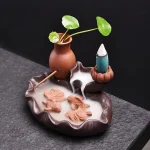 Fontaine à encens design poisson, idéal pour l'ambiance zen