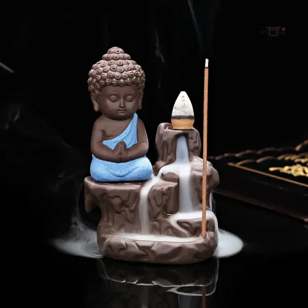 Fontaine à encens avec motif Bouddha apaisant