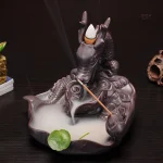Fontaine à encens avec motif de dragon élégant
