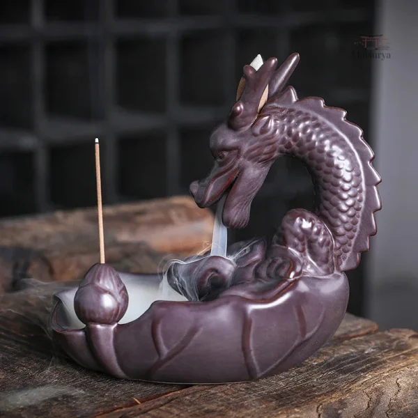 Décoration zen : Fontaine à encens inspirée du dragon