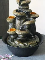 Détails de la Fontaine Japonaise et ses bougeoirs