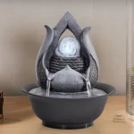 Détails d'une fontaine japonaise moderne, design apaisant