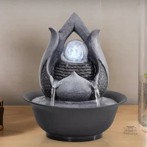 Détails d'une fontaine japonaise moderne, design apaisant