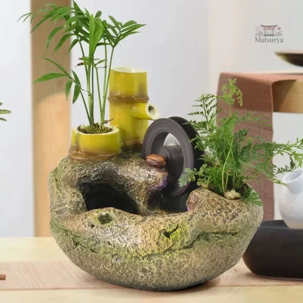 Élégante fontaine asiatique pour jardin zen et paisible