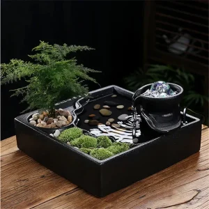 Fontaine japonaise décorative zen pour intérieur