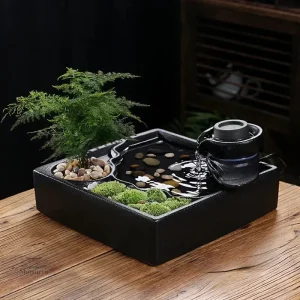 Fontaine zen asiatique pour ambiance relaxante et décorative