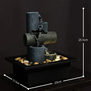Élégante fontaine asiatique pour espace extérieur