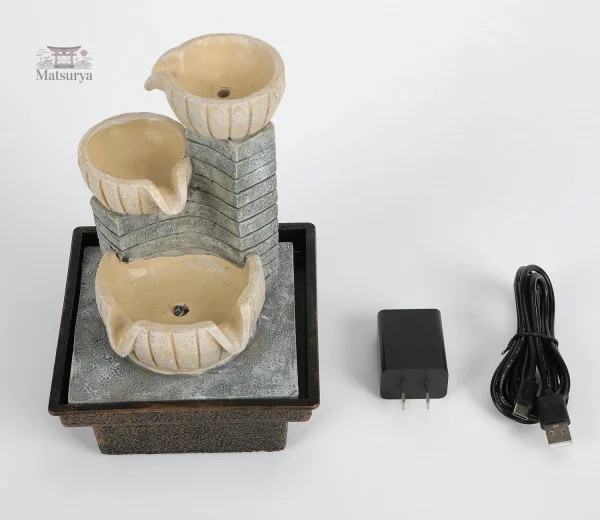 Détails de la fontaine japonaise pour décoration extérieure