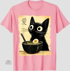T-shirt japonais avec motifs ludiques