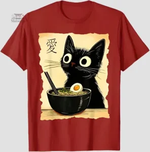 Design amusant sur t-shirt japonais