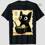 Motifs japonais sur t-shirt décontracté
