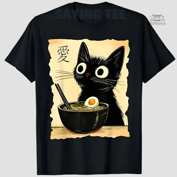 Motifs japonais sur t-shirt décontracté
