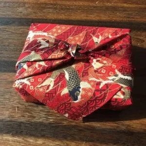 Furoshiki Carpe Koi en tissu traditionnel japonais