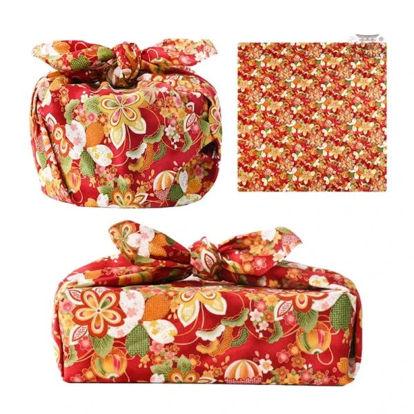 Furoshiki Coloré pour Transport et Rangement Durable