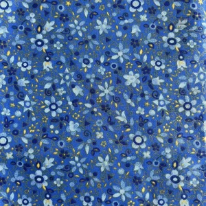 Furoshiki japonais en tissu bleu