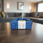 Furoshiki cadeau en bleu élégant