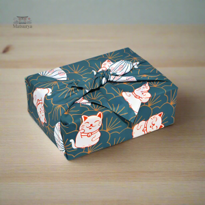 Furoshiki Maneki-Neko traditionnel en tissu japonais