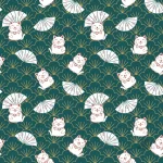 Tissu Furoshiki décoré du célèbre chat porte-bonheur