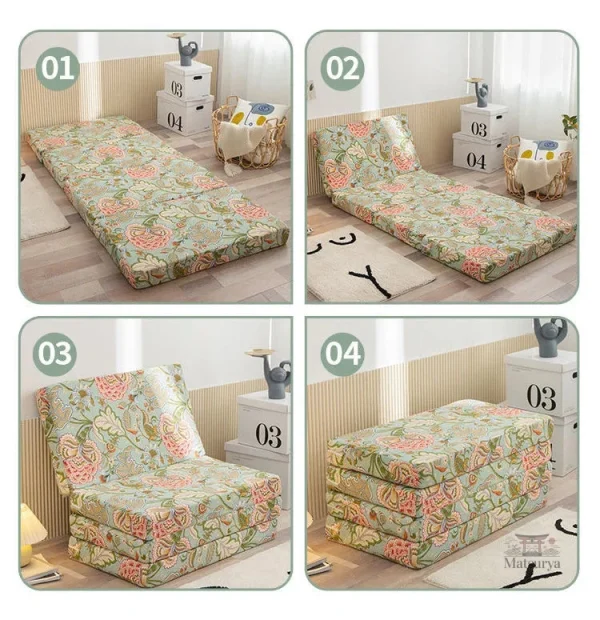 Futon pliable pour usage quotidien
