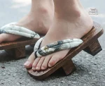 Sandales japonaises en bois pour homme