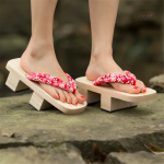 Sandales d'été pour femme avec motif fleuri