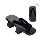 Geta Japonais Noir élégant en bois traditionnel