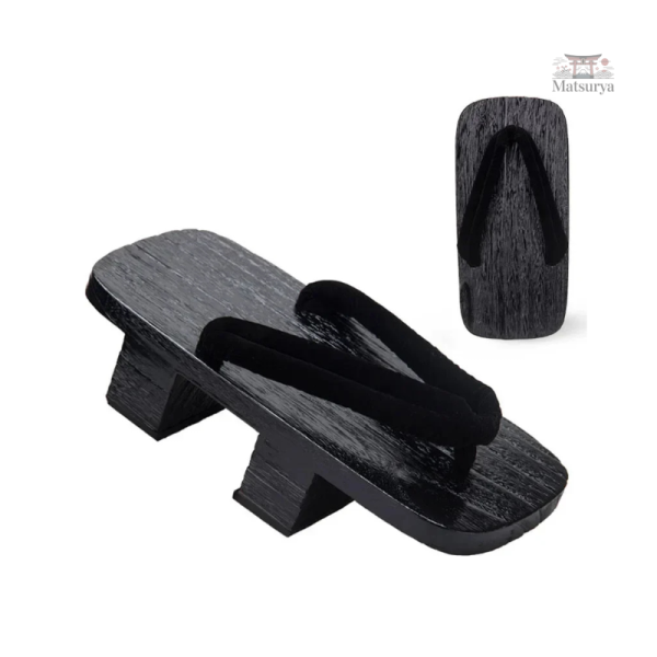 geta-japonais-noir-1 Geta Japonais Noir élégant en bois traditionnel