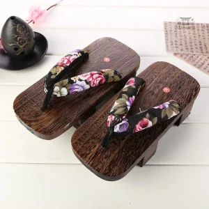 Chaussures japonaises geta, design classique pour homme
