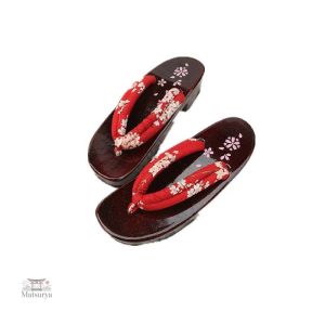 Geta japonaise moderne en bois avec semelle surélevée