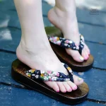 Geta japonaise plate en bois