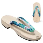 Geta plate avec motifs floraux, confort et esthétique