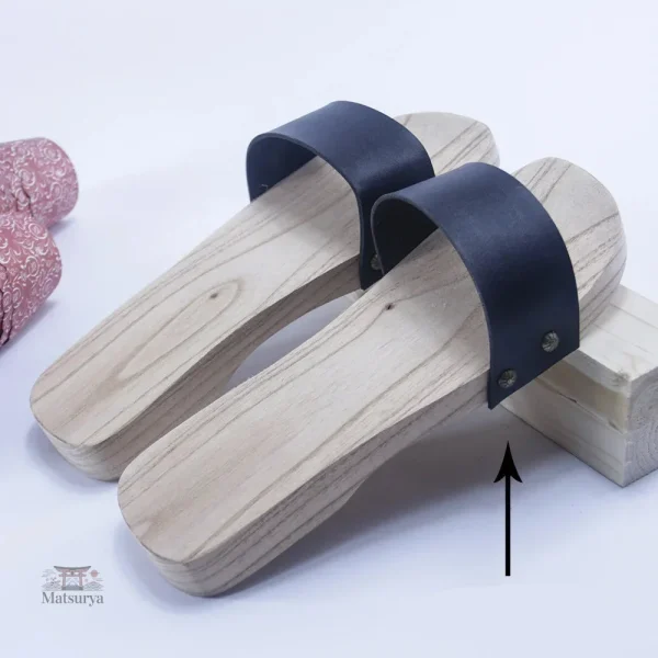 Sandales en bois pour femme, style japonais