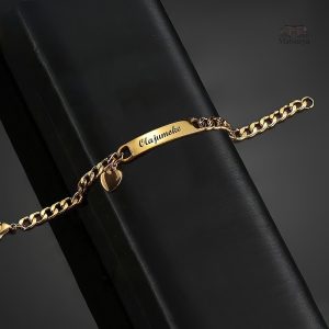 Gourmette Japonaise personnalisée avec charm cœur