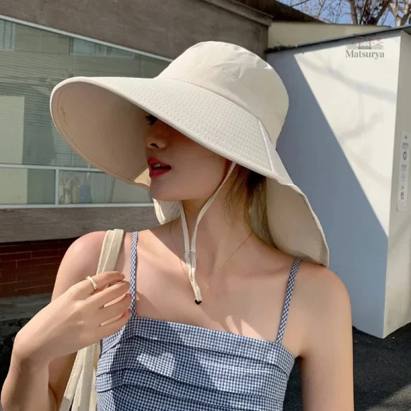 Chapeau à couvre-nuque, style japonais élégant