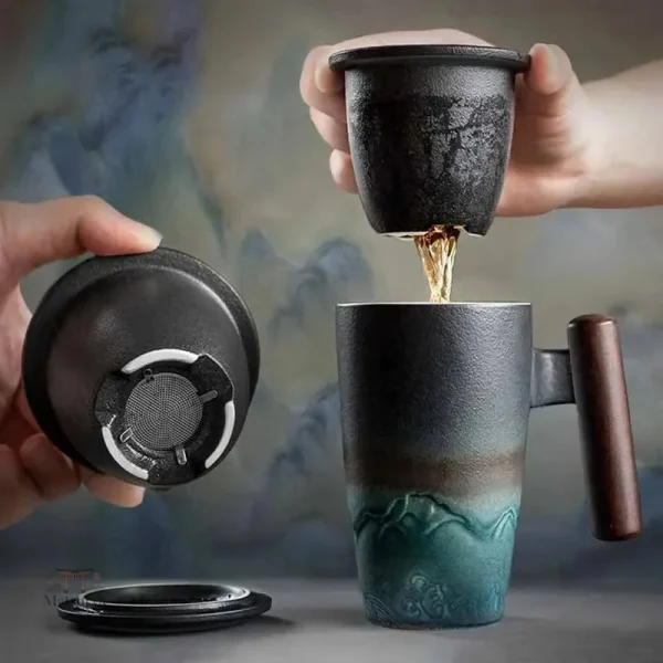 Mug en céramique japonais, grand format