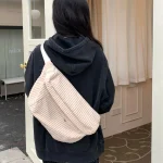Sac Banane en velours côtelé, style japonais