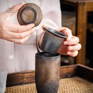 Grande tasse japonaise en céramique artisanale