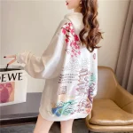 Hoodie femme en tissu doux inspiré du Japon