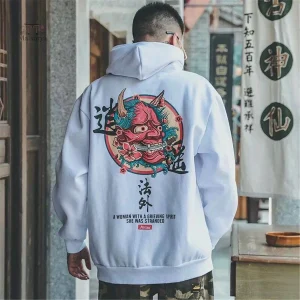 Hoodie Japonais pour homme avec motif stylisé