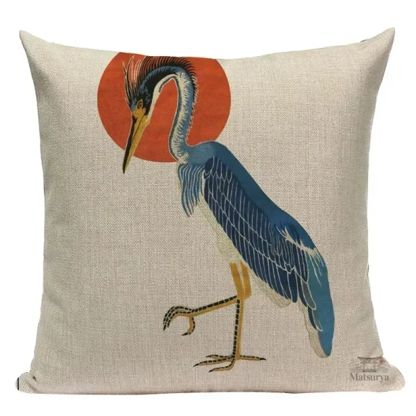 Housse d'oreiller décorative inspirée du style japonais