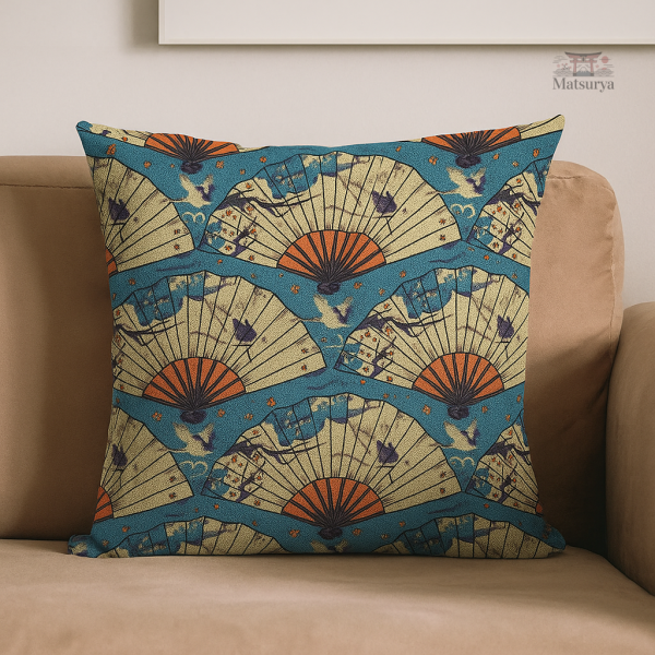 housse-d-oreiller-japonaise-motif-eventail-1 Housse d'oreiller japonaise motif éventail