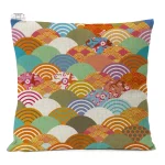 Housse de coussin colorée japonaise