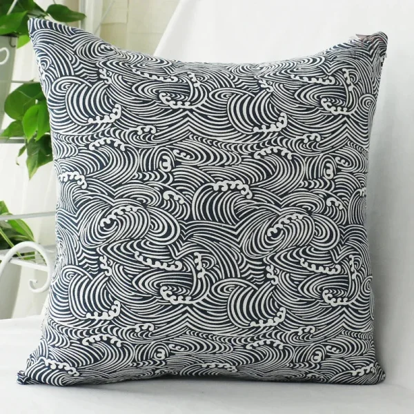 housse-de-coussin-design-vagues-japonaises-1 Housse de Coussin Design Vagues Japonaises