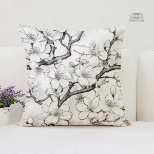 Housse de coussin fleurs japonaises