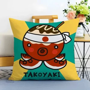 Housse de coussin imprimée Takoyaki
