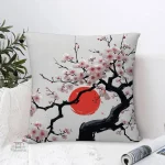 Housse de coussin japonaise chic pour décoration intérieure