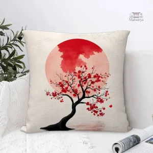 Housse de coussin design japonais pour décoration intérieure