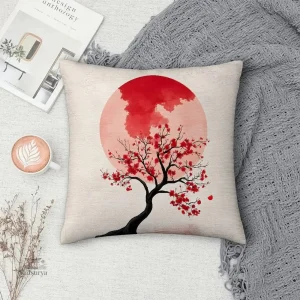 Coussin japonais élégant, accessoire de décoration unique